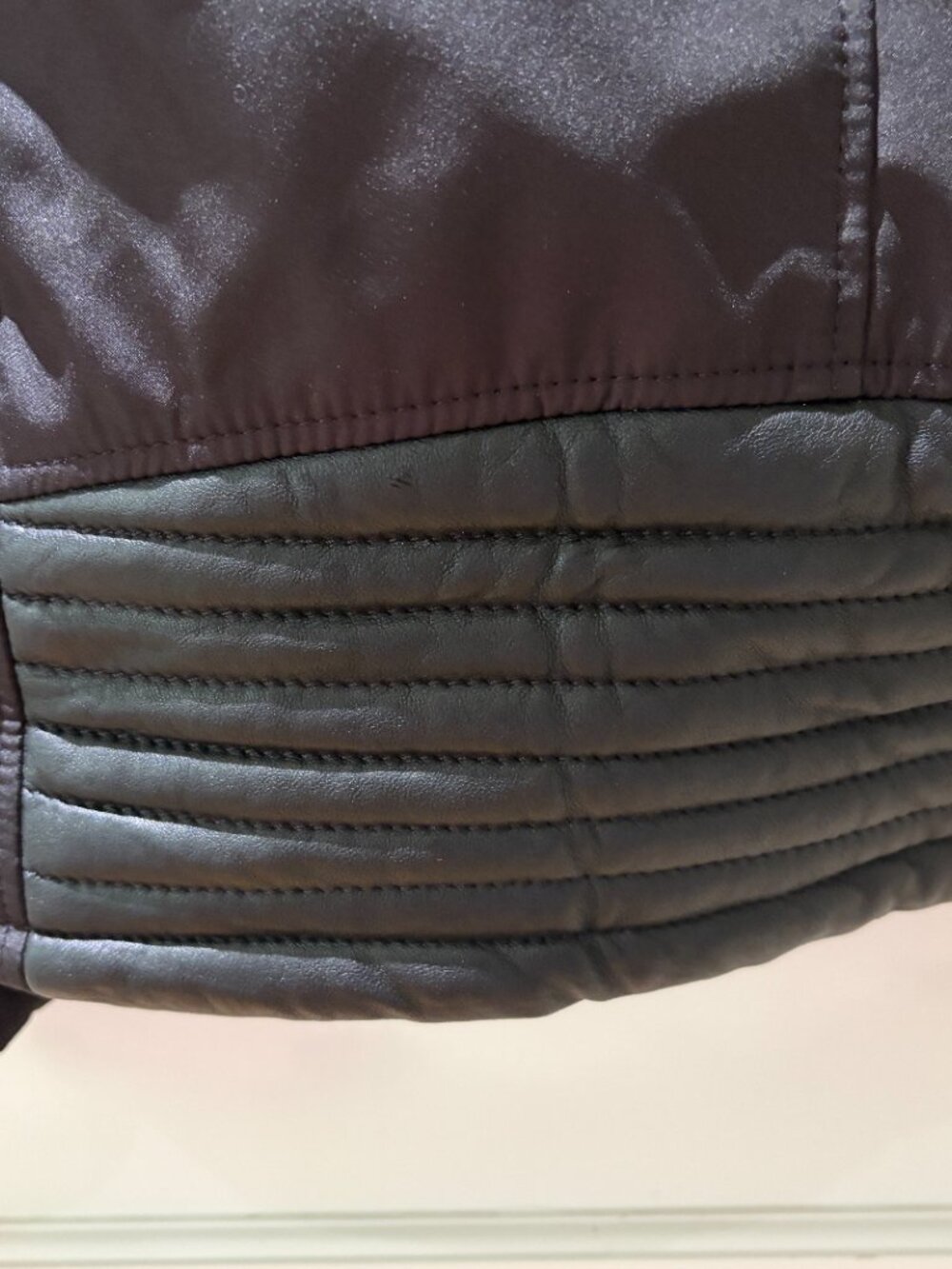 Ventiuno Biker Jacket Size Large Leather/Polyester Black - Picture 7 of 14